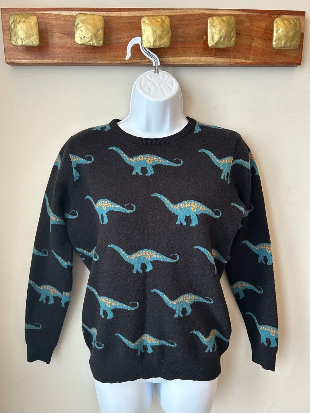 🦕 Sugarhill Dinosaur Sweater - Quirky Playful Whimsycore Geek Chic Nerdy Size 4